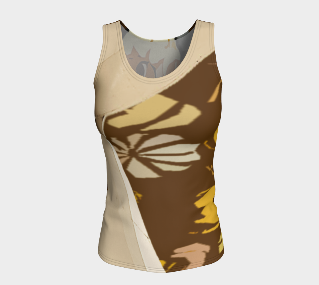 Brown Fitted Tank Top