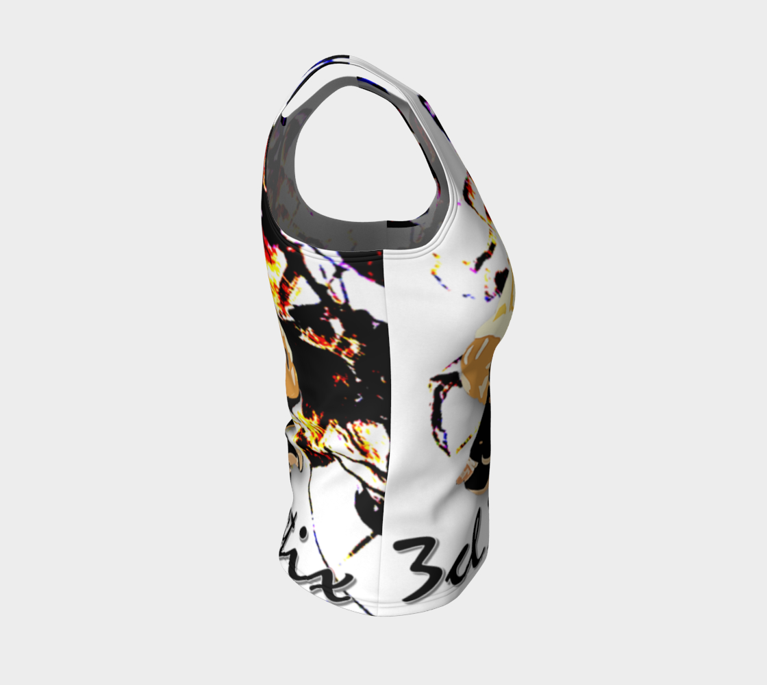 floral branded fitted tank top