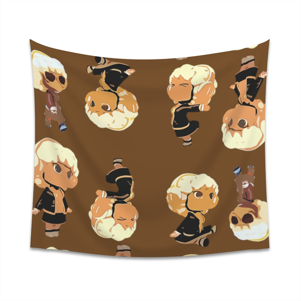 Brown Printed Wall Tapestry