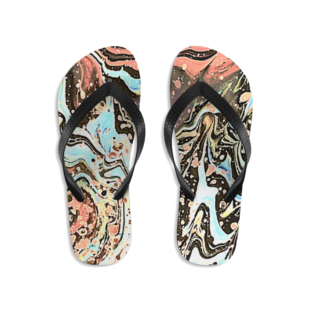 CDEJ Light Brown Unisex Flip-Flops