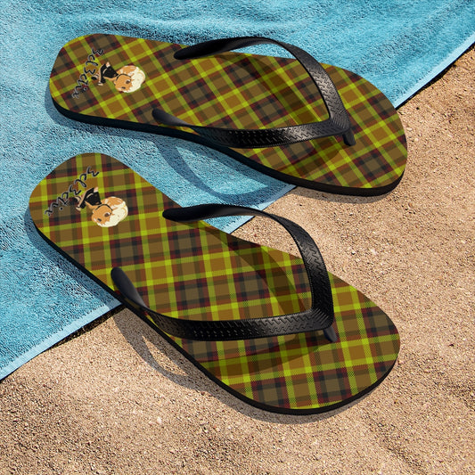 Branded Plad Unisex Flip-Flops