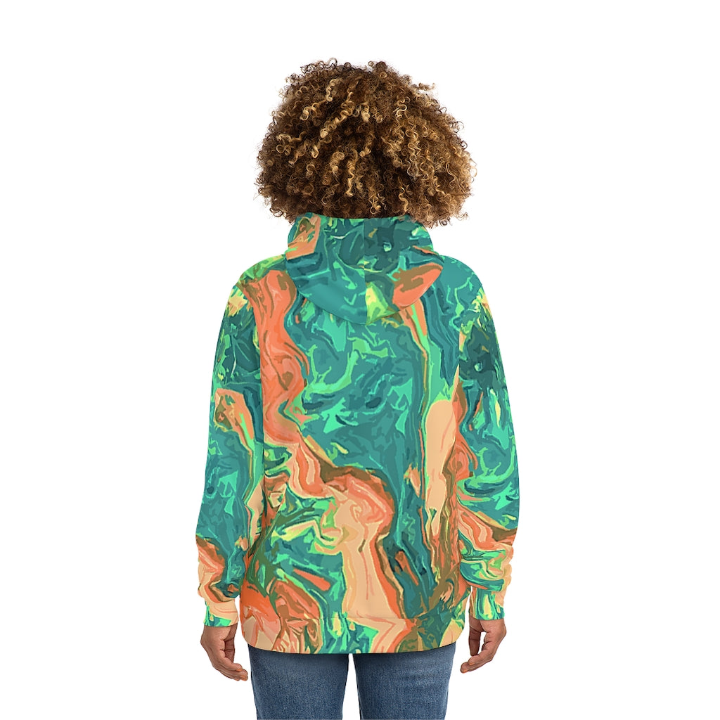 CDEJ Green Marble AOP Fashion Hoodie