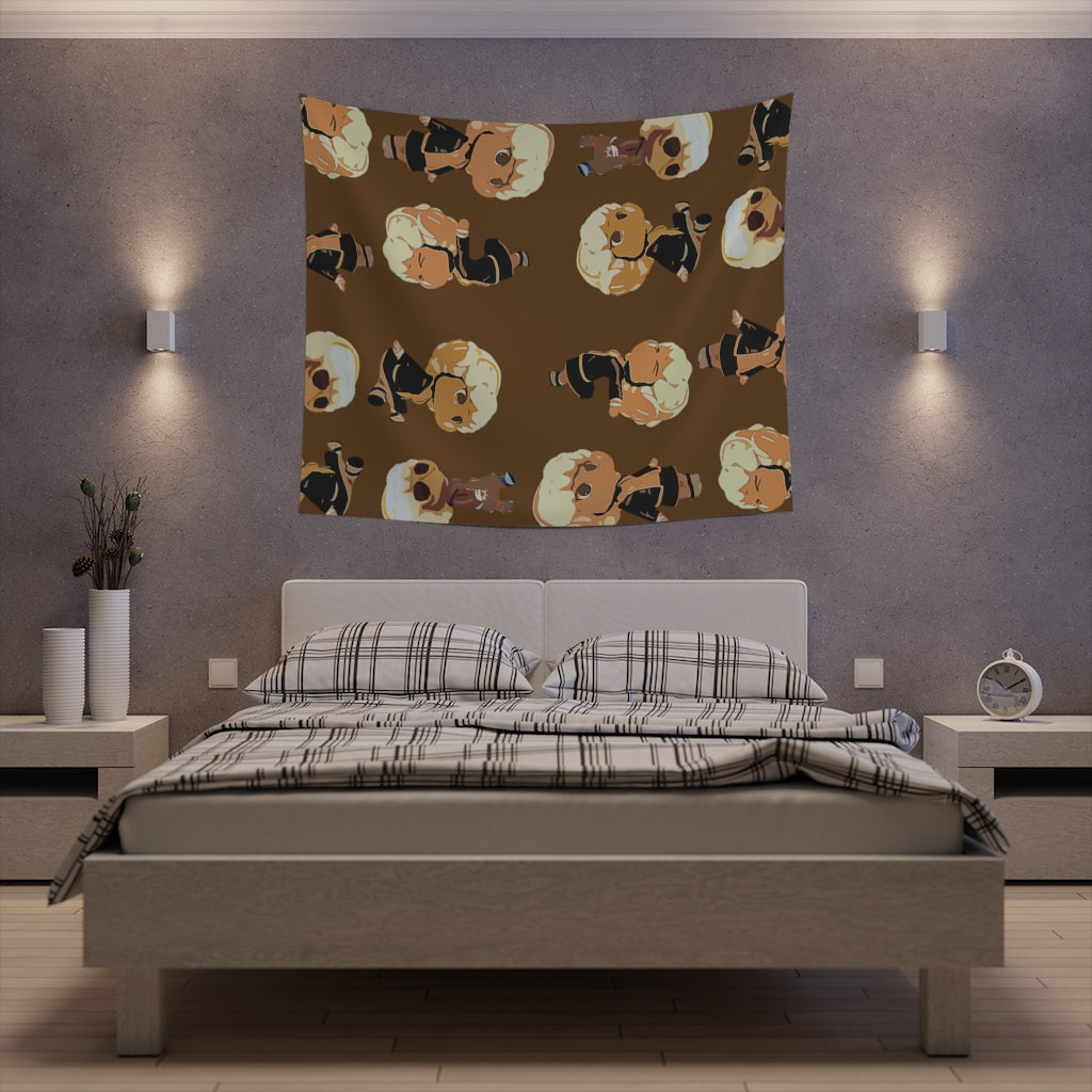 Brown Printed Wall Tapestry