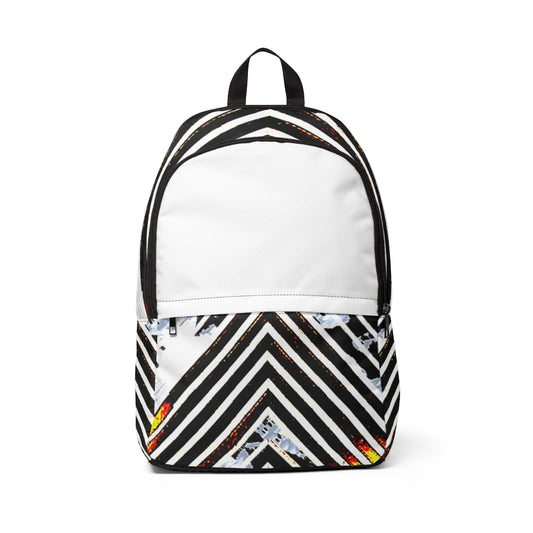 Stripped Unisex Fabric Backpack