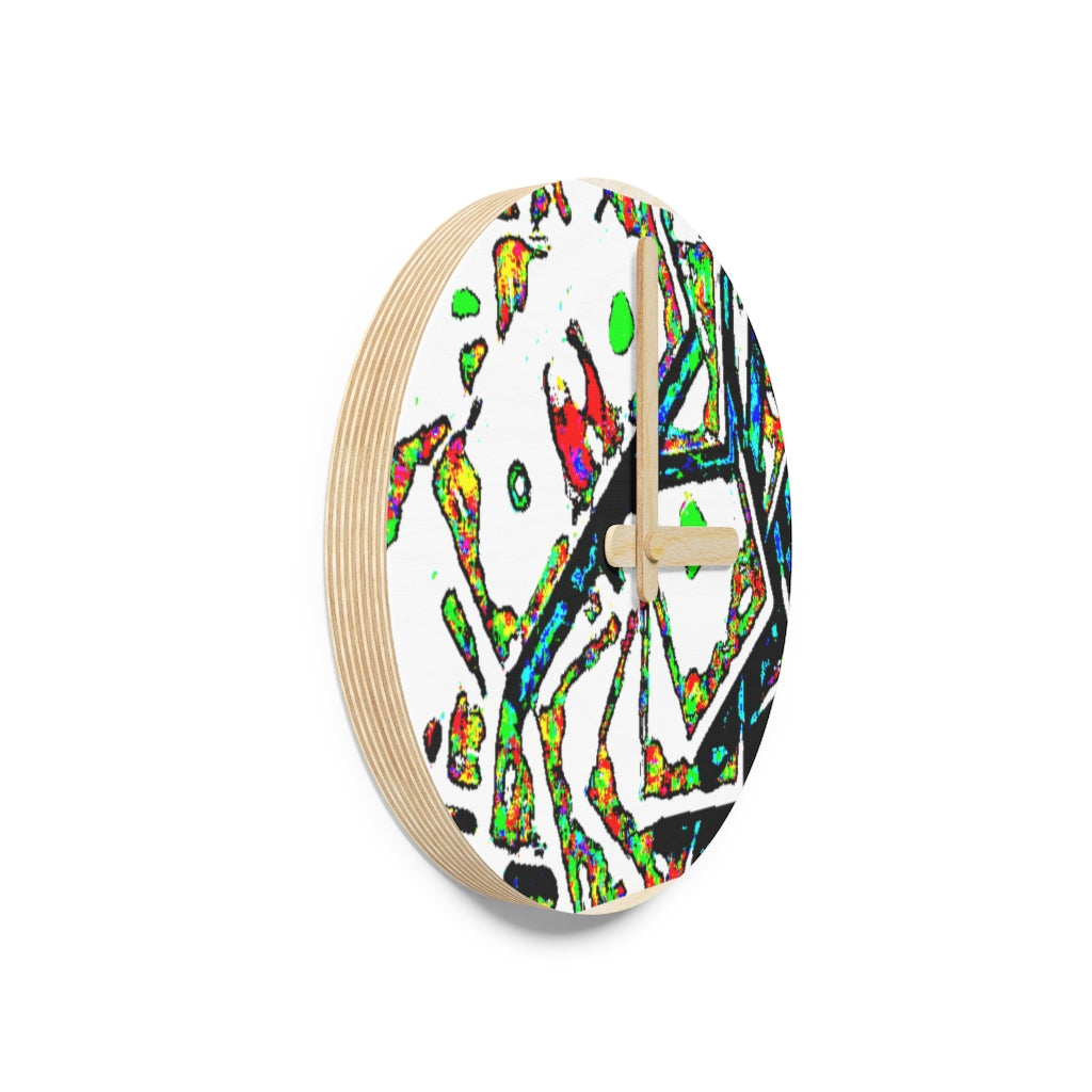 Painted Money Wooden Wall Clock