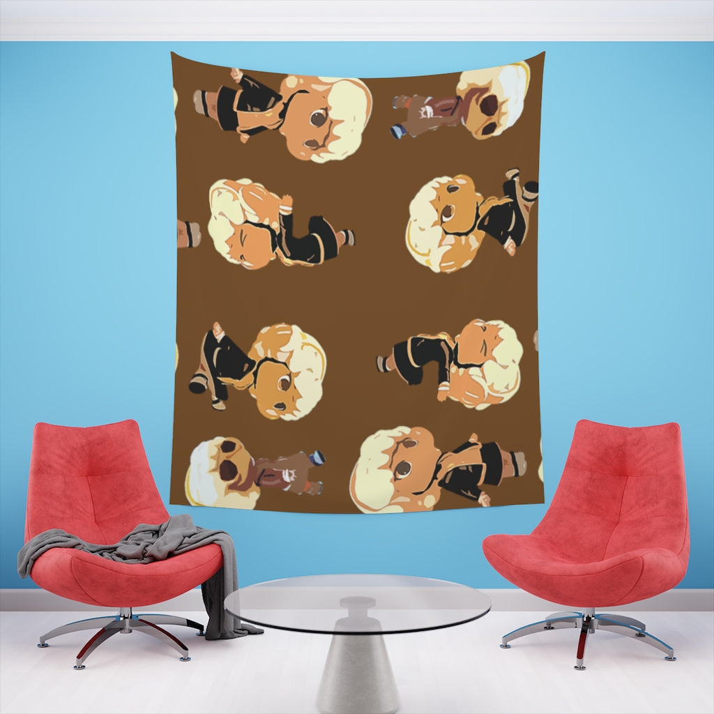 Brown Printed Wall Tapestry