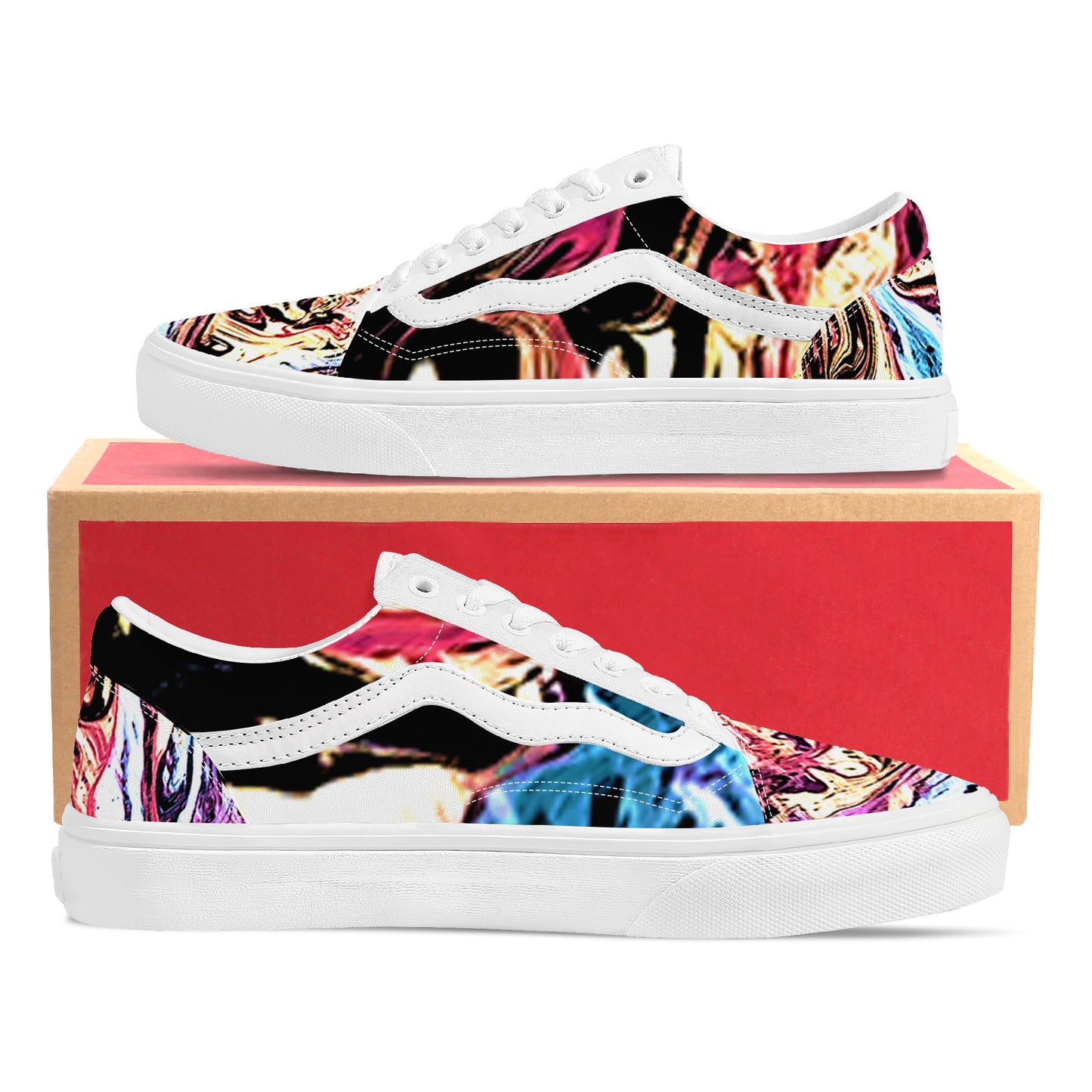 SF_F21 Low Top Flat Sneaker Marble