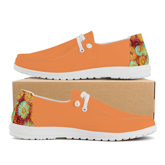 SF_S34 Canvas Loafers Slip On Floral