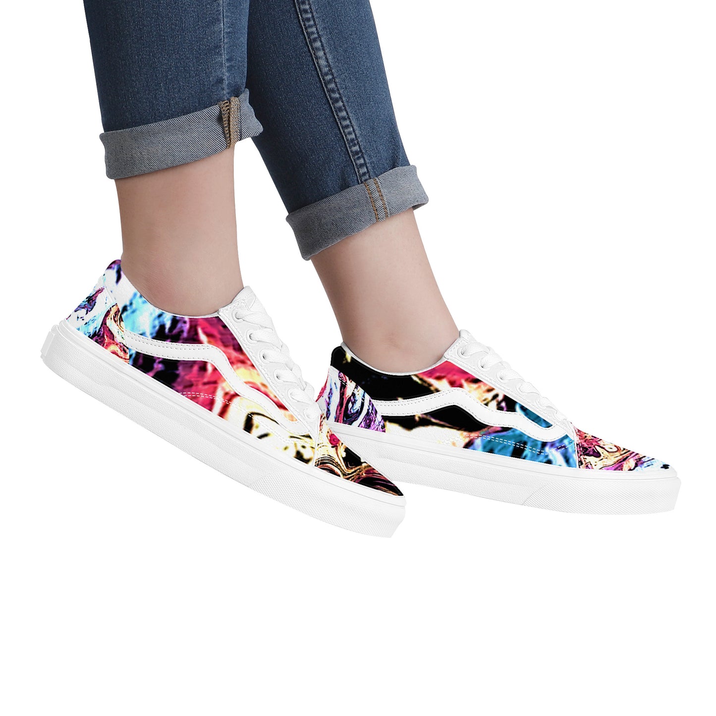 SF_F21 Low Top Flat Sneaker Marble