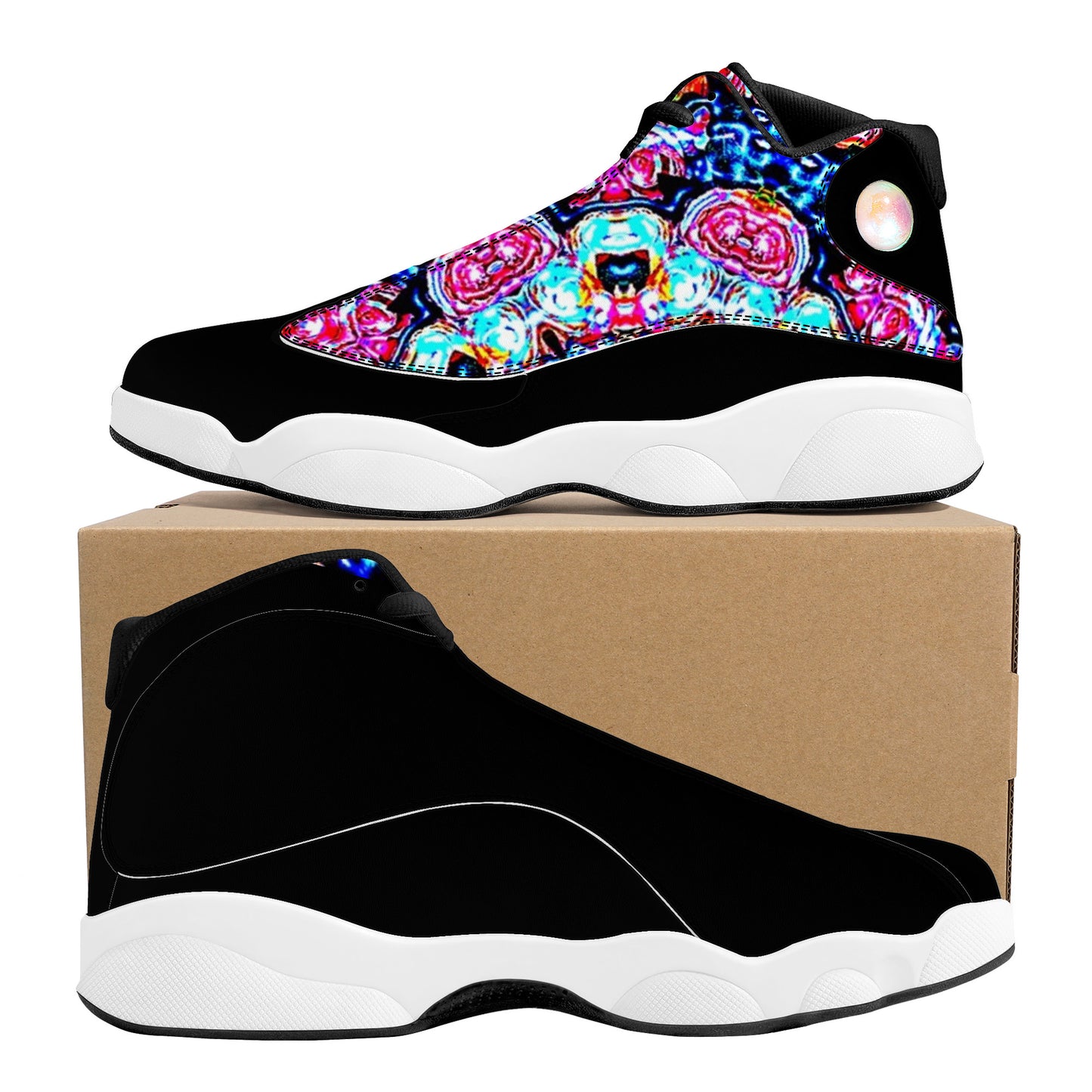 SF_D89 Basketball Shoes - Abstract Floral