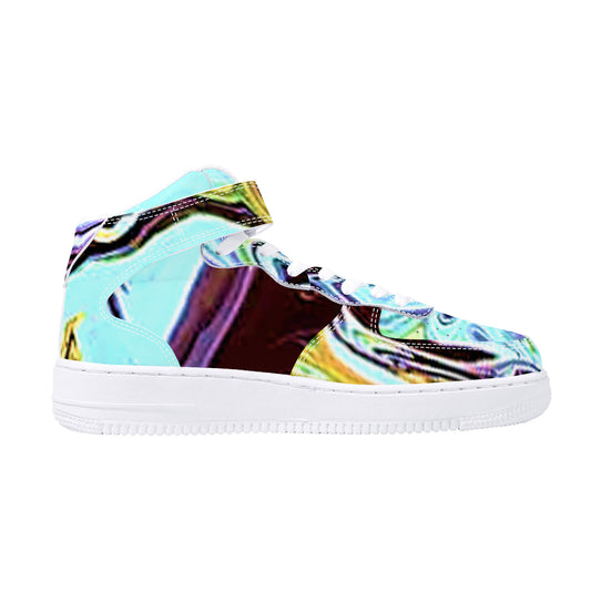 CDEJ Turquoise Marble High Top Unisex Sneaker