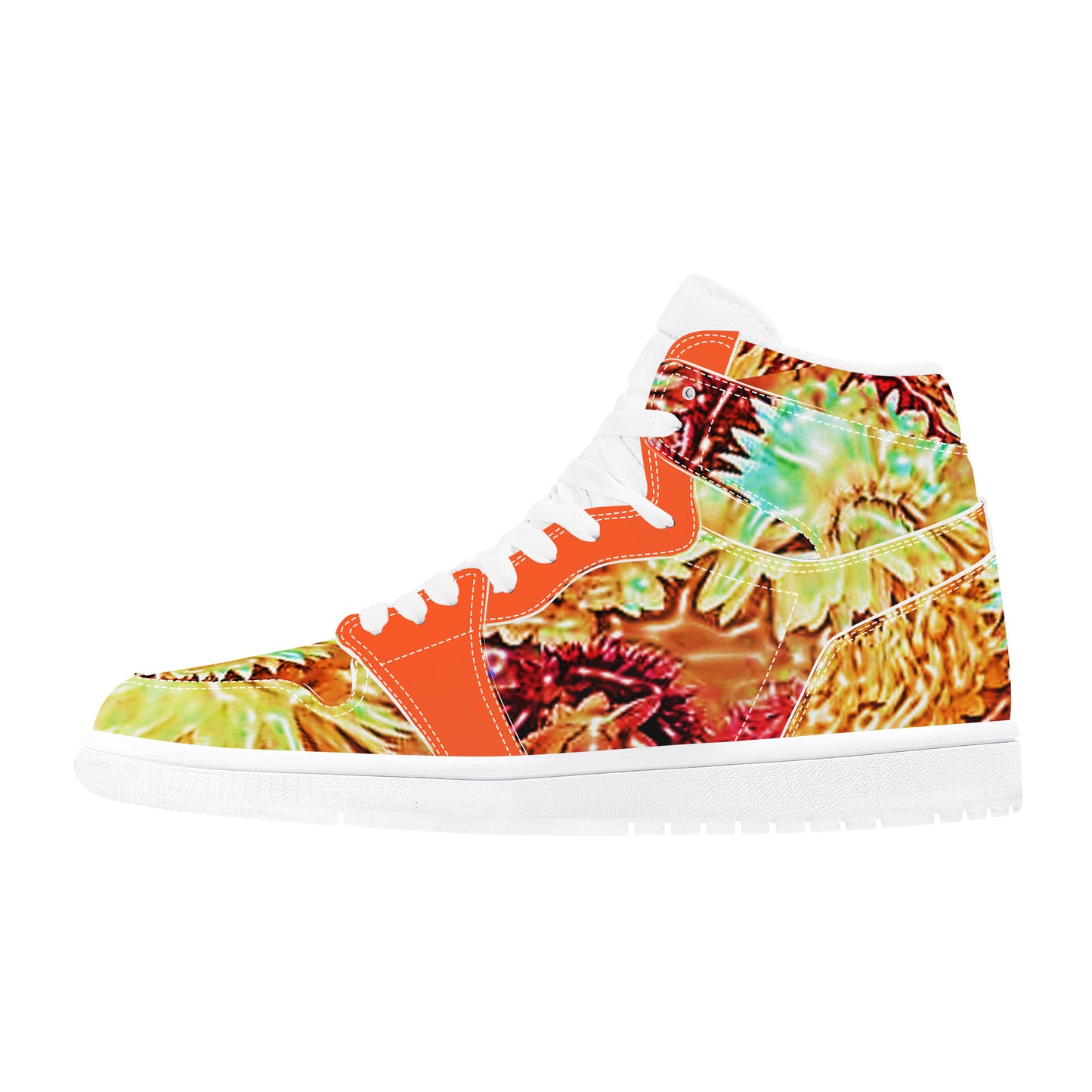 D17 High Top Synthetic Leather Sneaker Floral