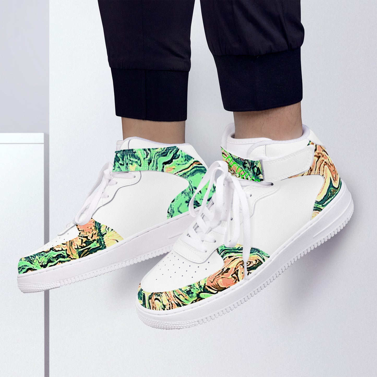 CDEJ Green Marble High Top Unisex Sneaker