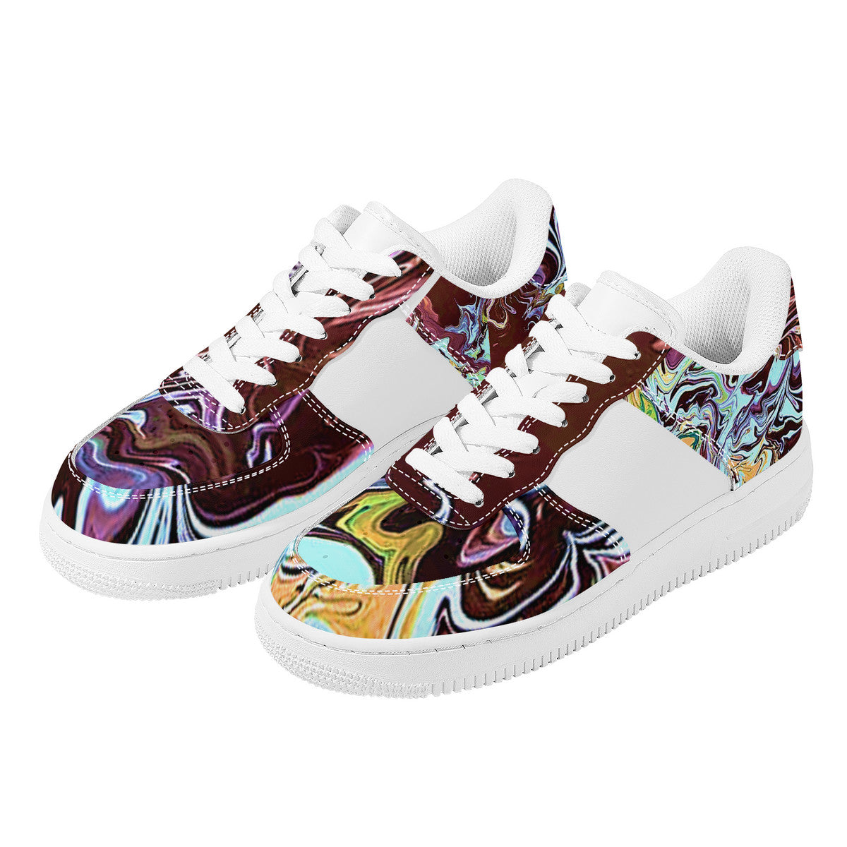 Turquoise Marble Low Top Unisex Sneaker