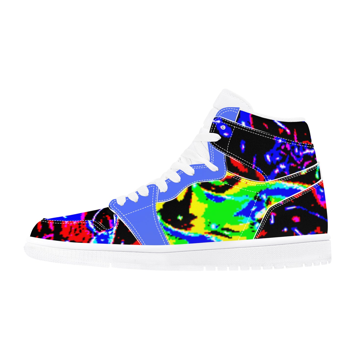 D17 High Top Synthetic Leather Sneaker Deep Floral