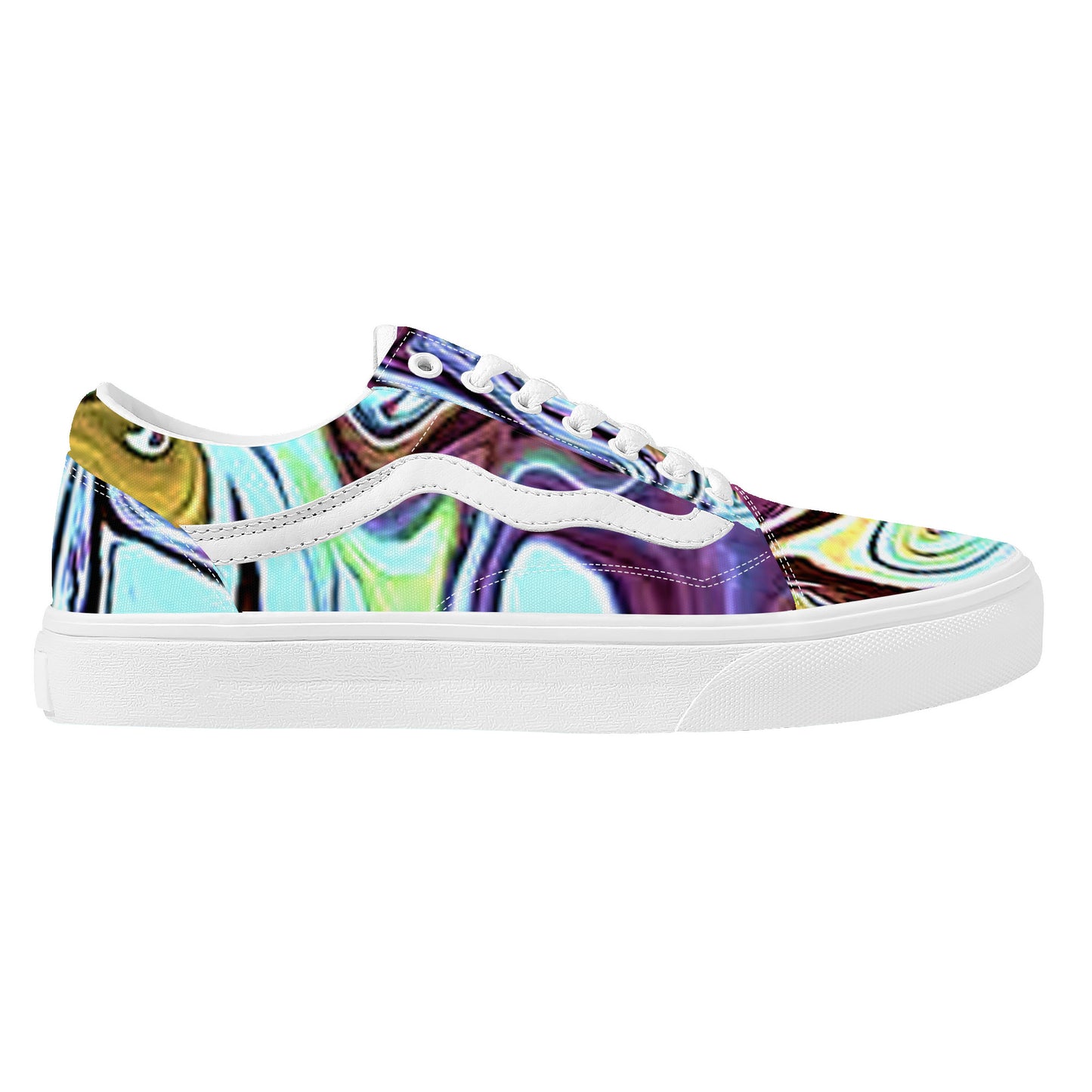 CDEJ Turquoise Marble Low Top Flat Sneaker