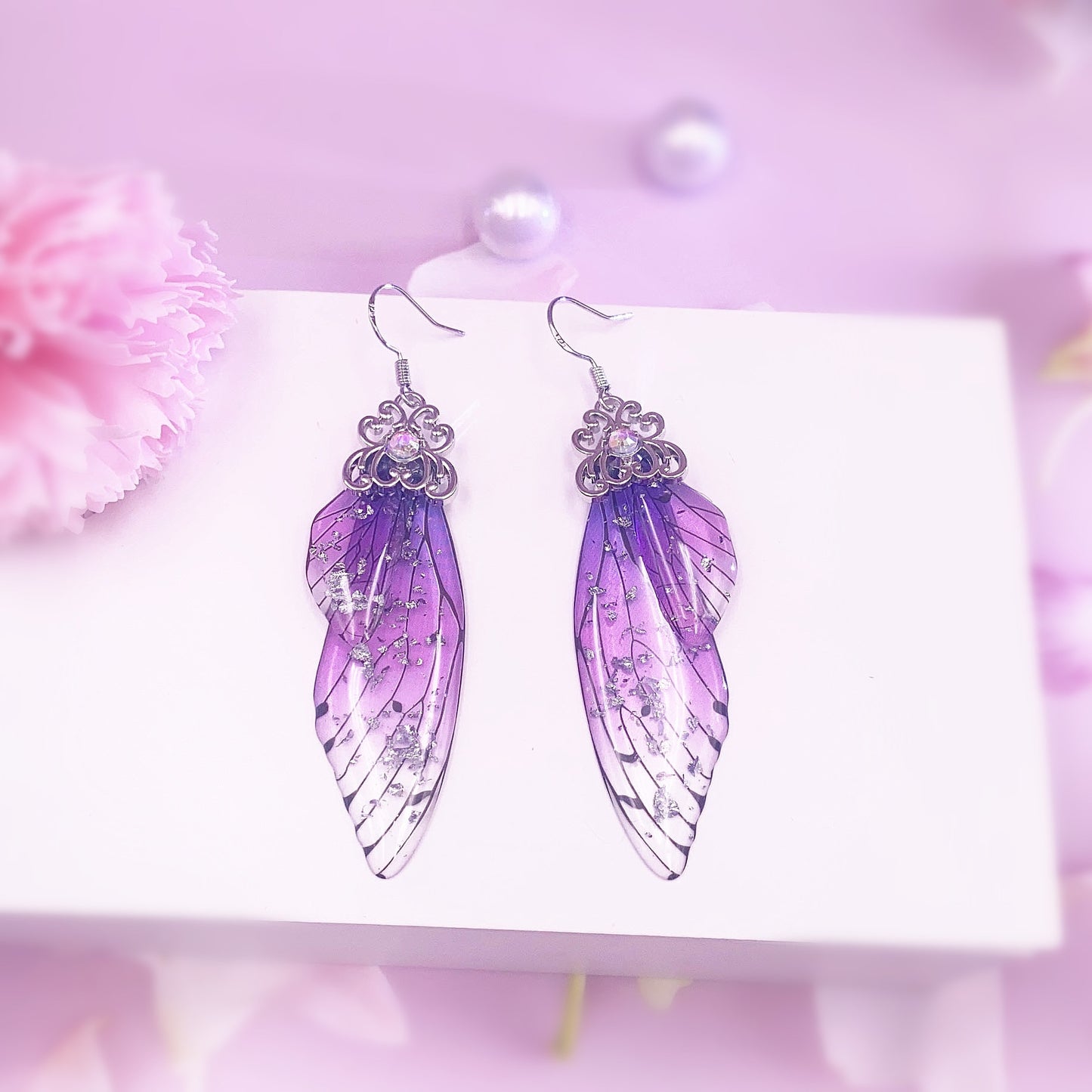 MINAR Handmade Wing Drop Earrings