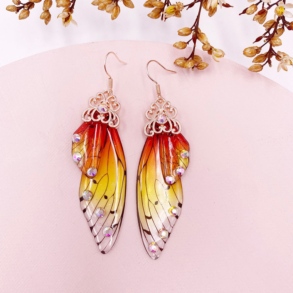 MINAR Handmade Wing Drop Earrings