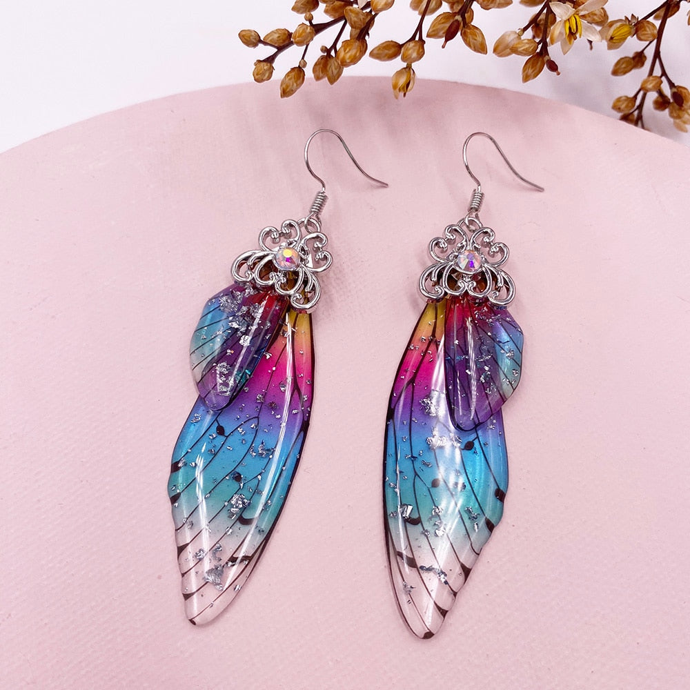 MINAR Handmade Wing Drop Earrings