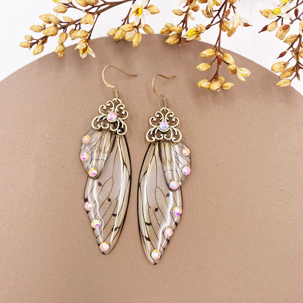 MINAR Handmade Wing Drop Earrings