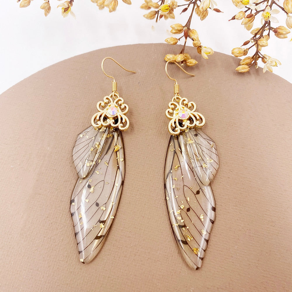 MINAR Handmade Wing Drop Earrings