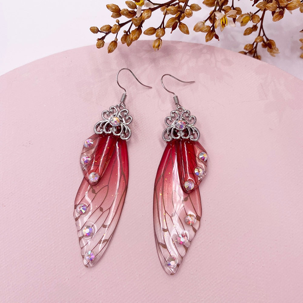 MINAR Handmade Wing Drop Earrings