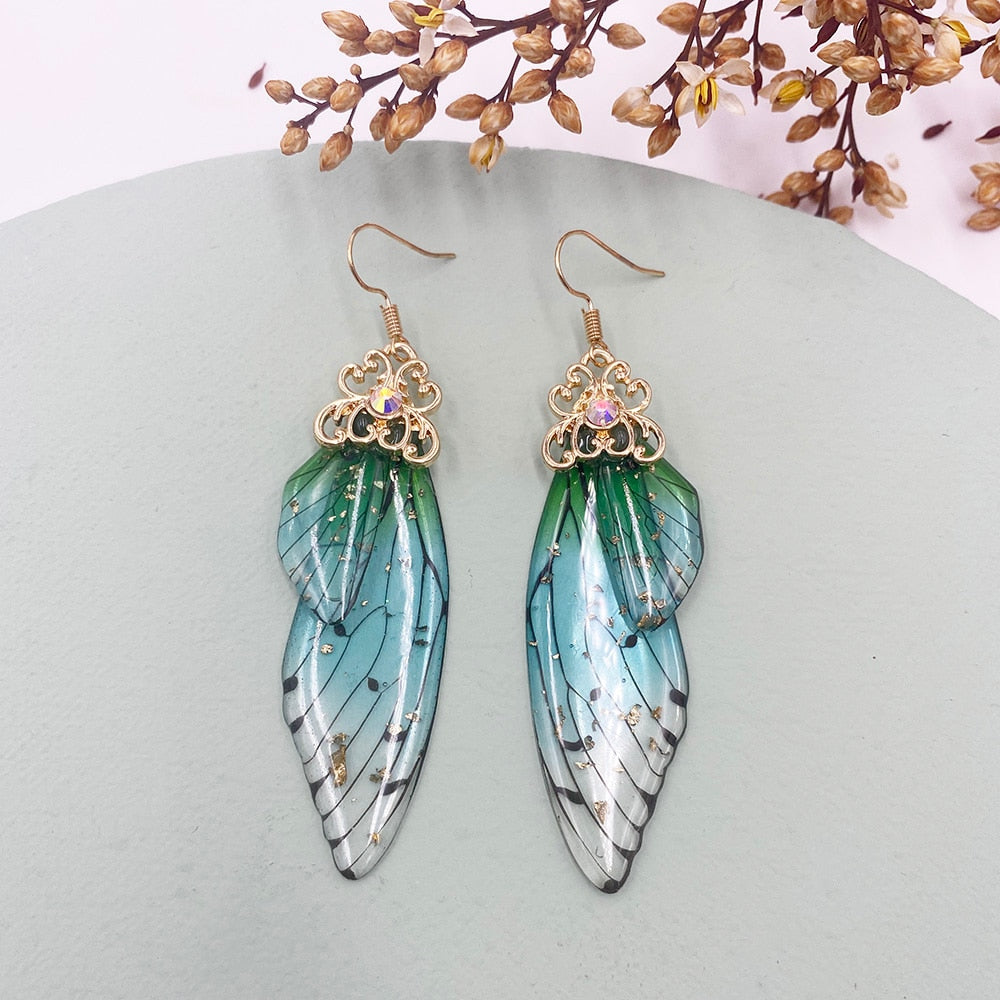 MINAR Handmade Wing Drop Earrings