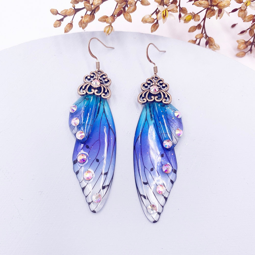 MINAR Handmade Wing Drop Earrings