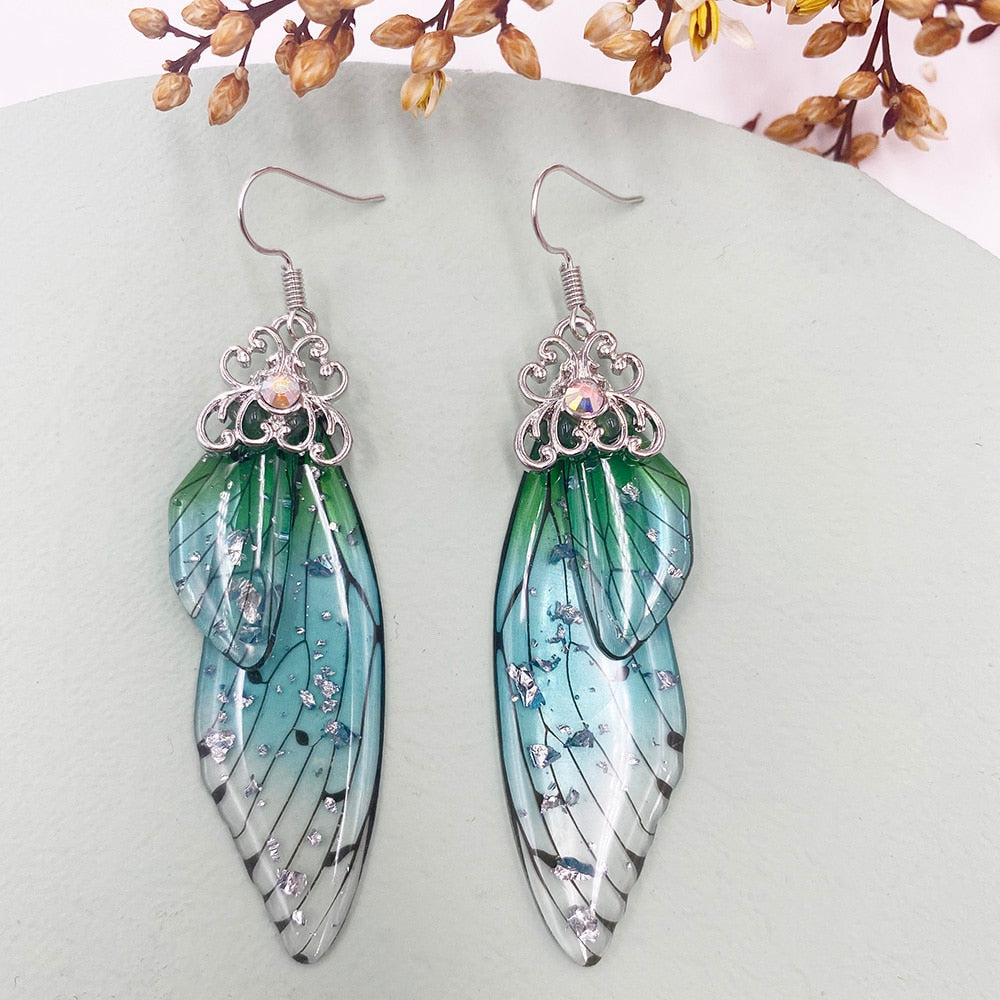 MINAR Handmade Wing Drop Earrings