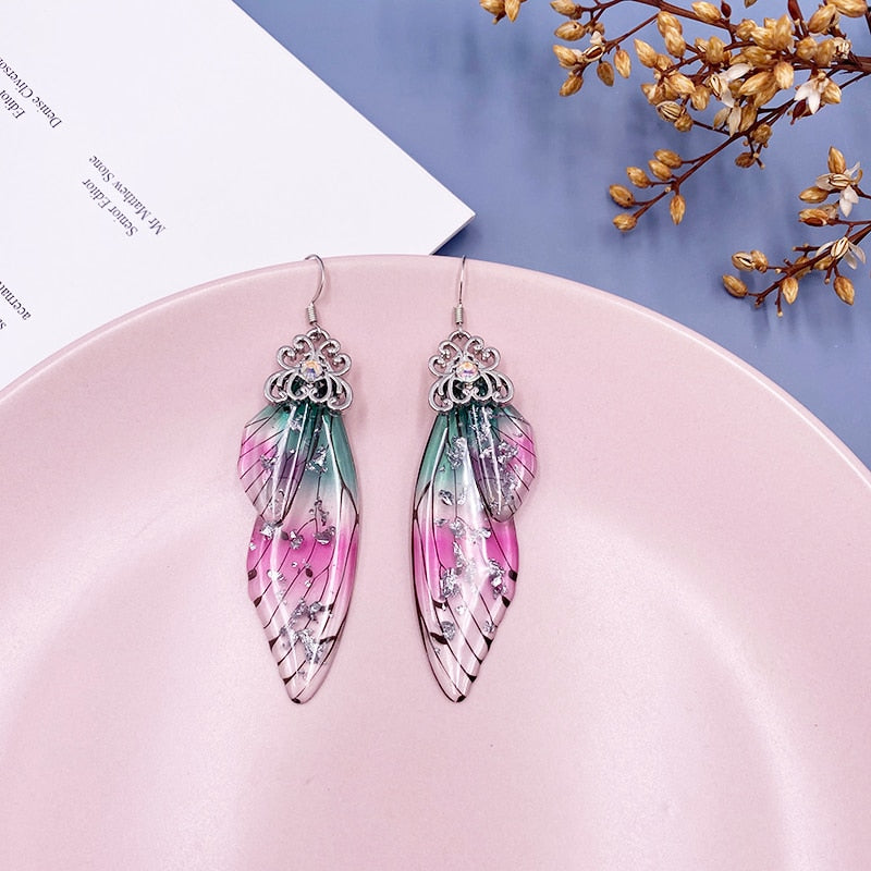 MINAR Handmade Wing Drop Earrings