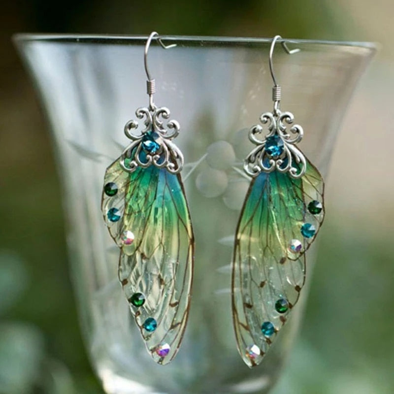 MINAR Handmade Wing Drop Earrings