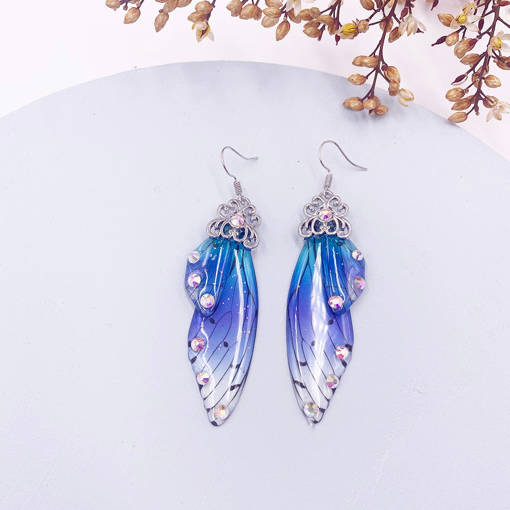 MINAR Handmade Wing Drop Earrings