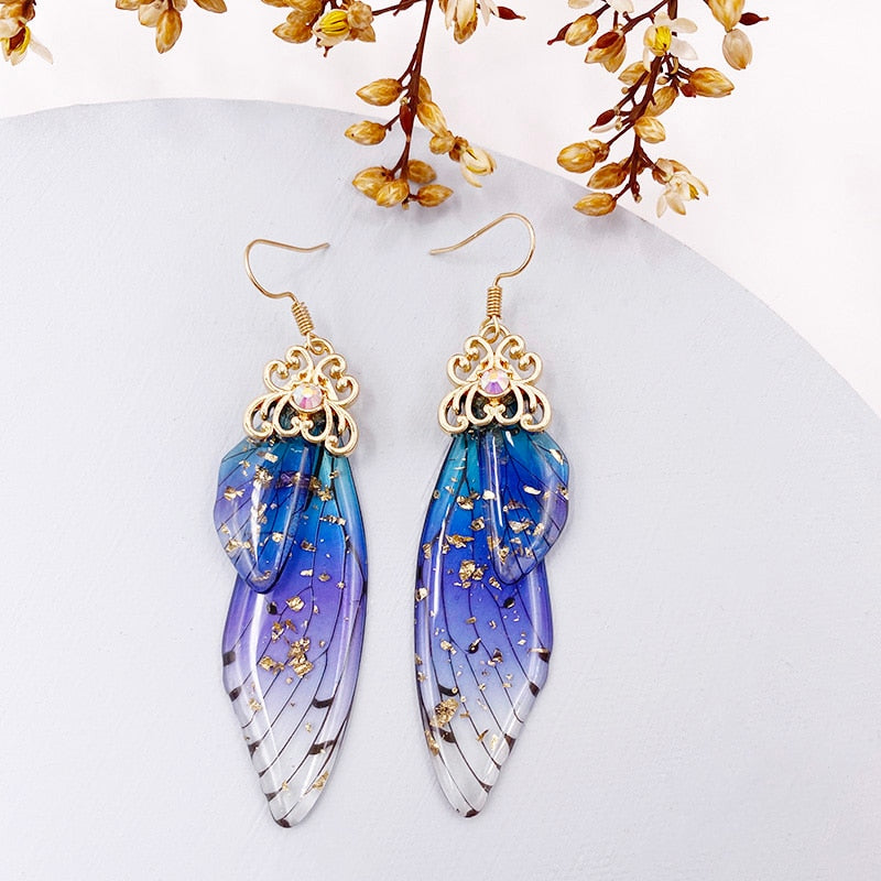 MINAR Handmade Wing Drop Earrings