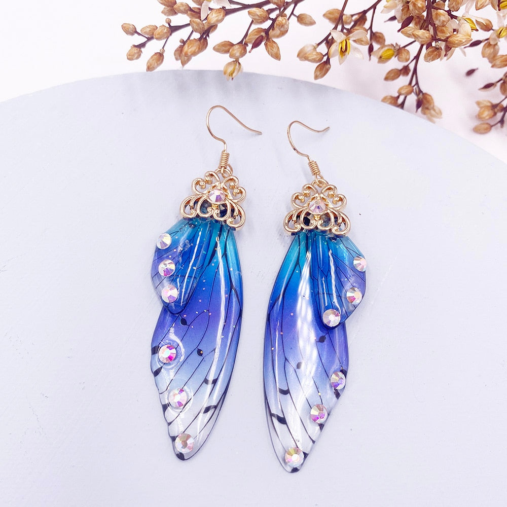 MINAR Handmade Wing Drop Earrings