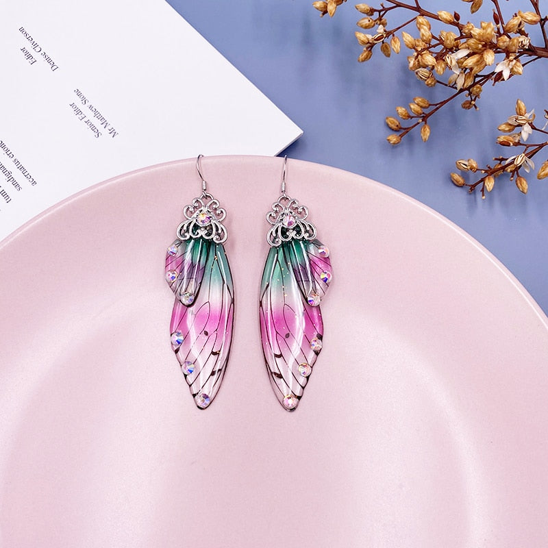 MINAR Handmade Wing Drop Earrings