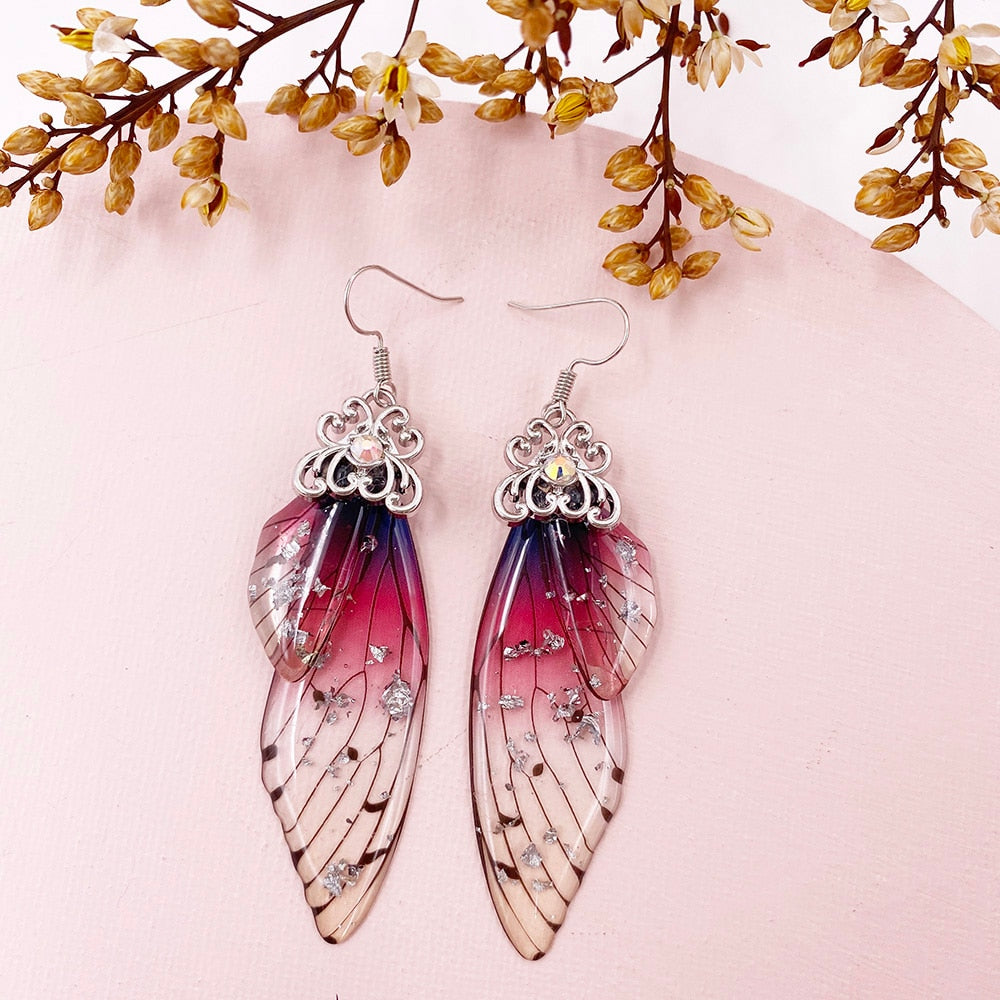 MINAR Handmade Wing Drop Earrings