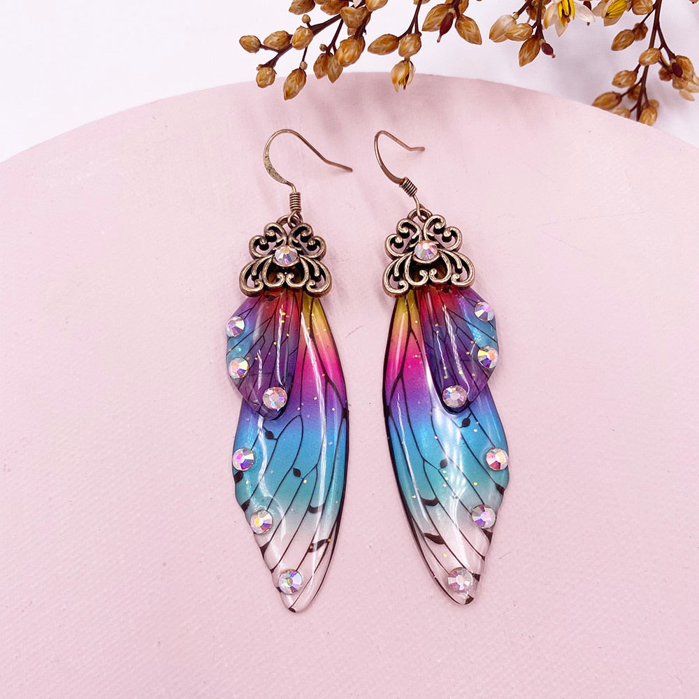 MINAR Handmade Wing Drop Earrings