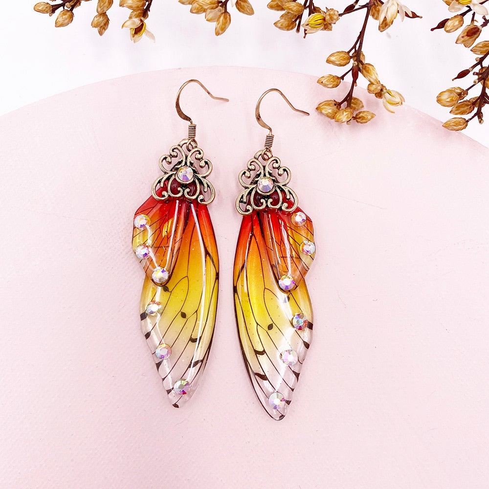 MINAR Handmade Wing Drop Earrings