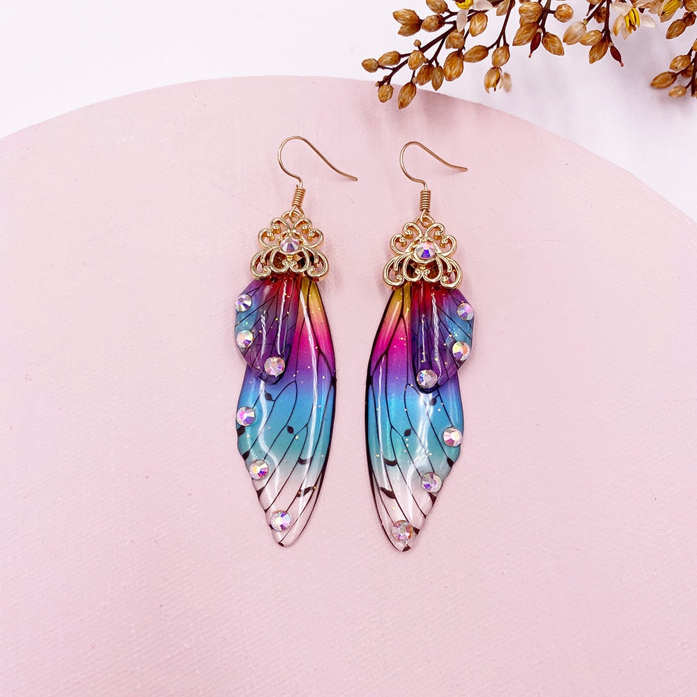 MINAR Handmade Wing Drop Earrings