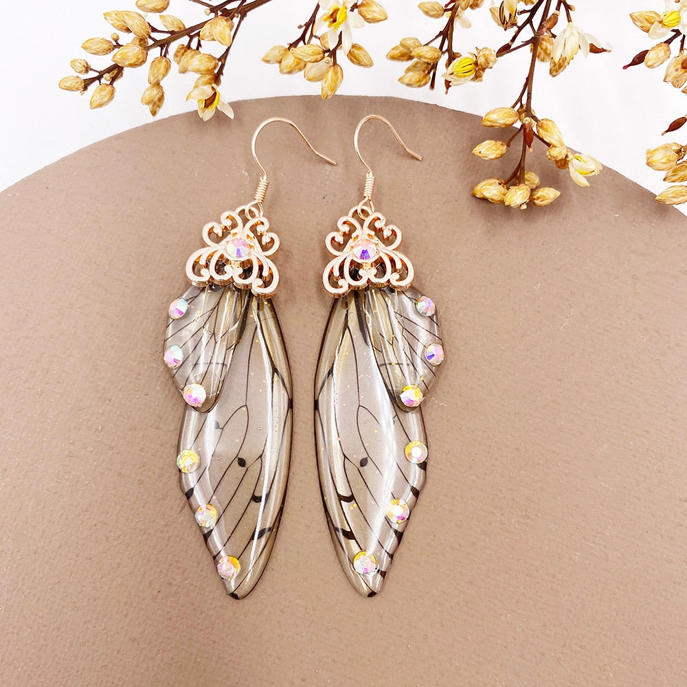 MINAR Handmade Wing Drop Earrings