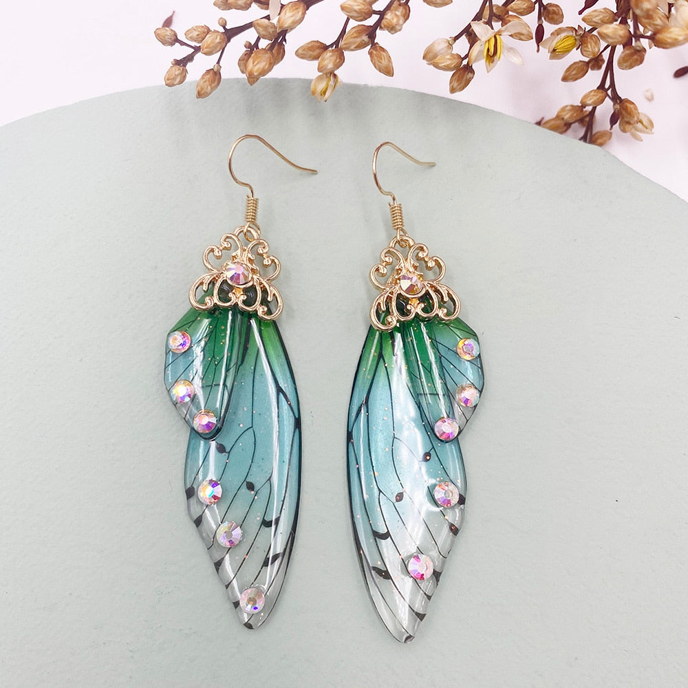 MINAR Handmade Wing Drop Earrings