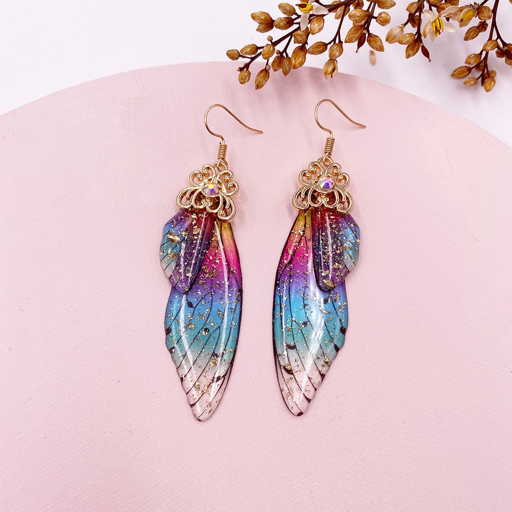 MINAR Handmade Wing Drop Earrings