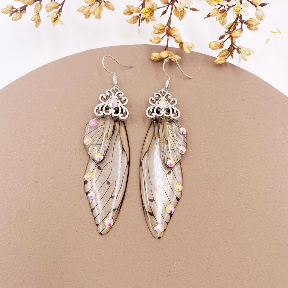 MINAR Handmade Wing Drop Earrings