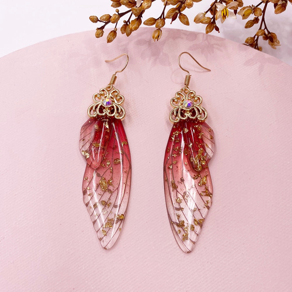 MINAR Handmade Wing Drop Earrings