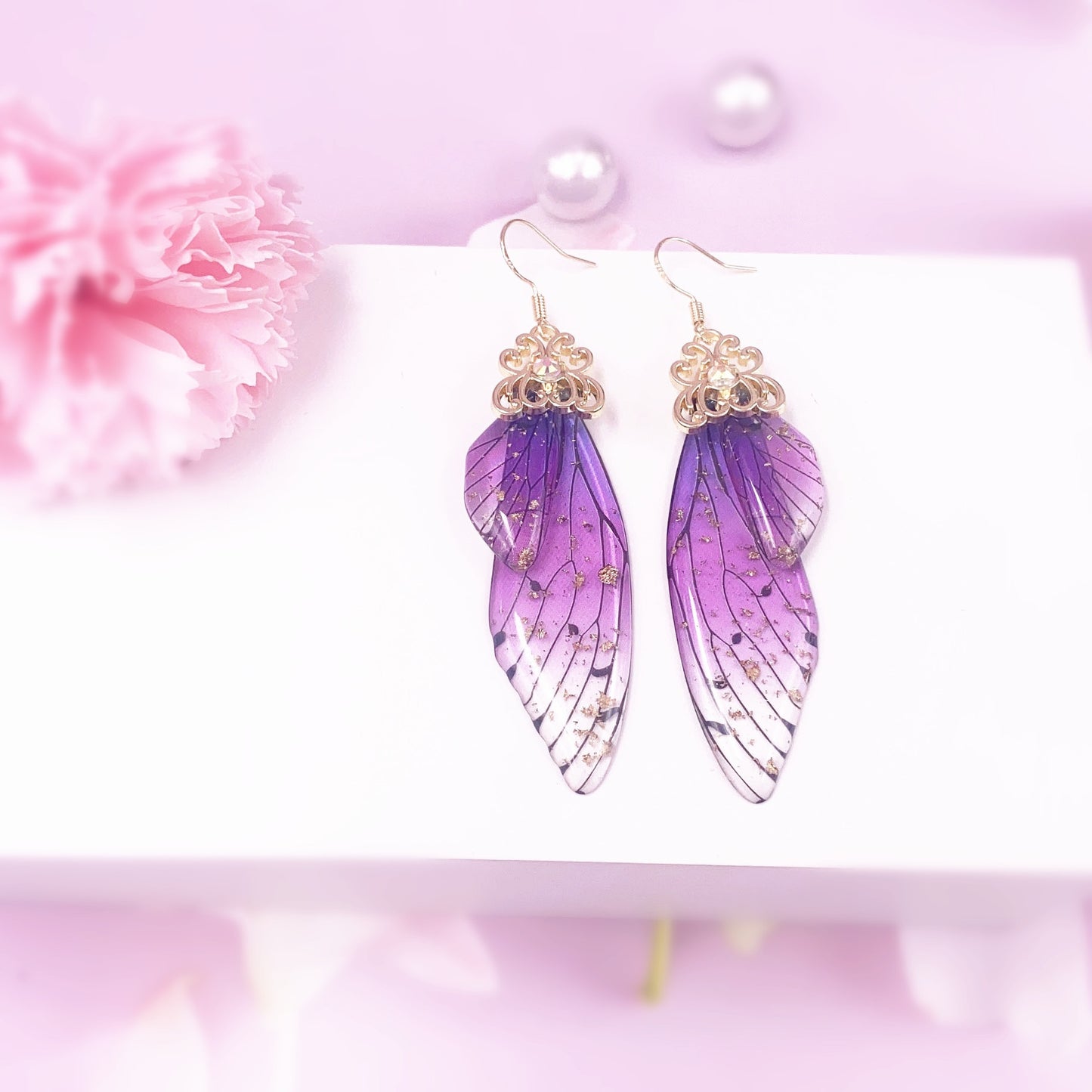 MINAR Handmade Wing Drop Earrings