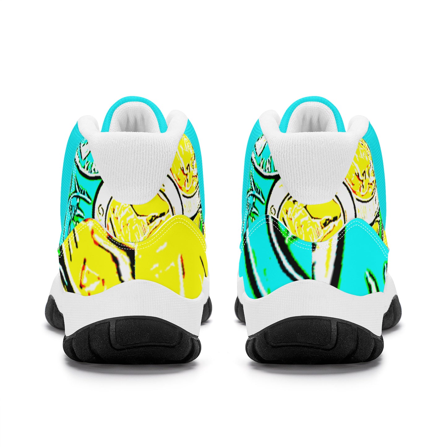 SF_S38 High Top Air Retro Sneakers - Turquoise Coin