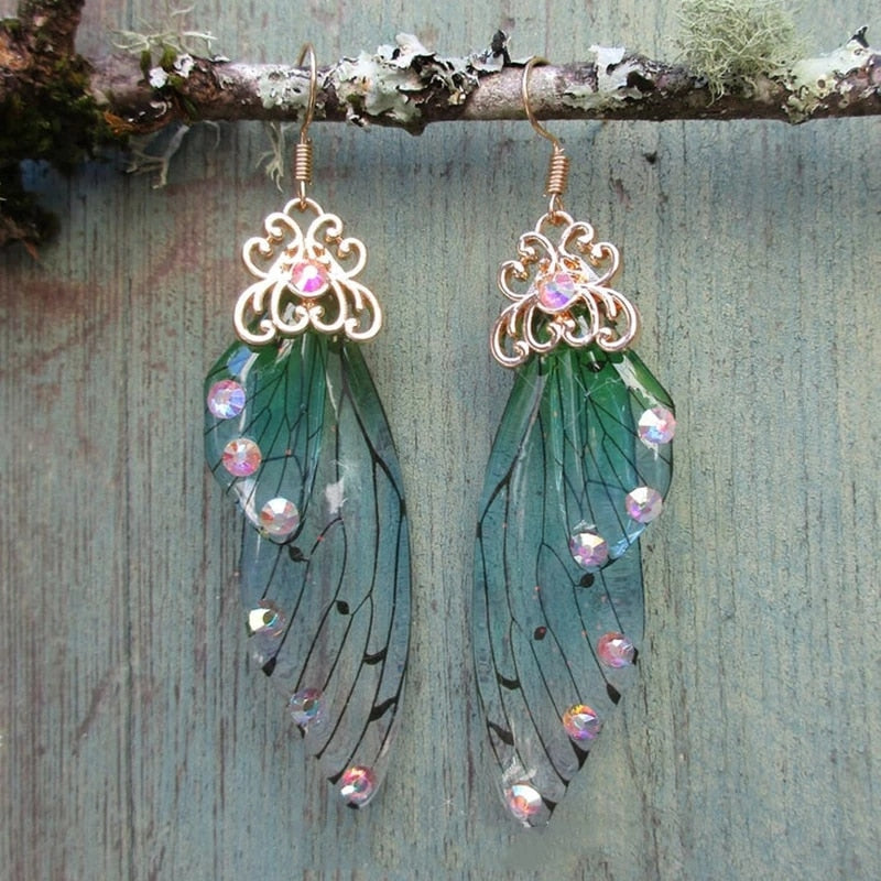 MINAR Handmade Wing Drop Earrings