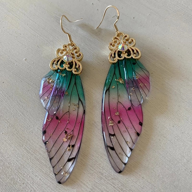 MINAR Handmade Wing Drop Earrings