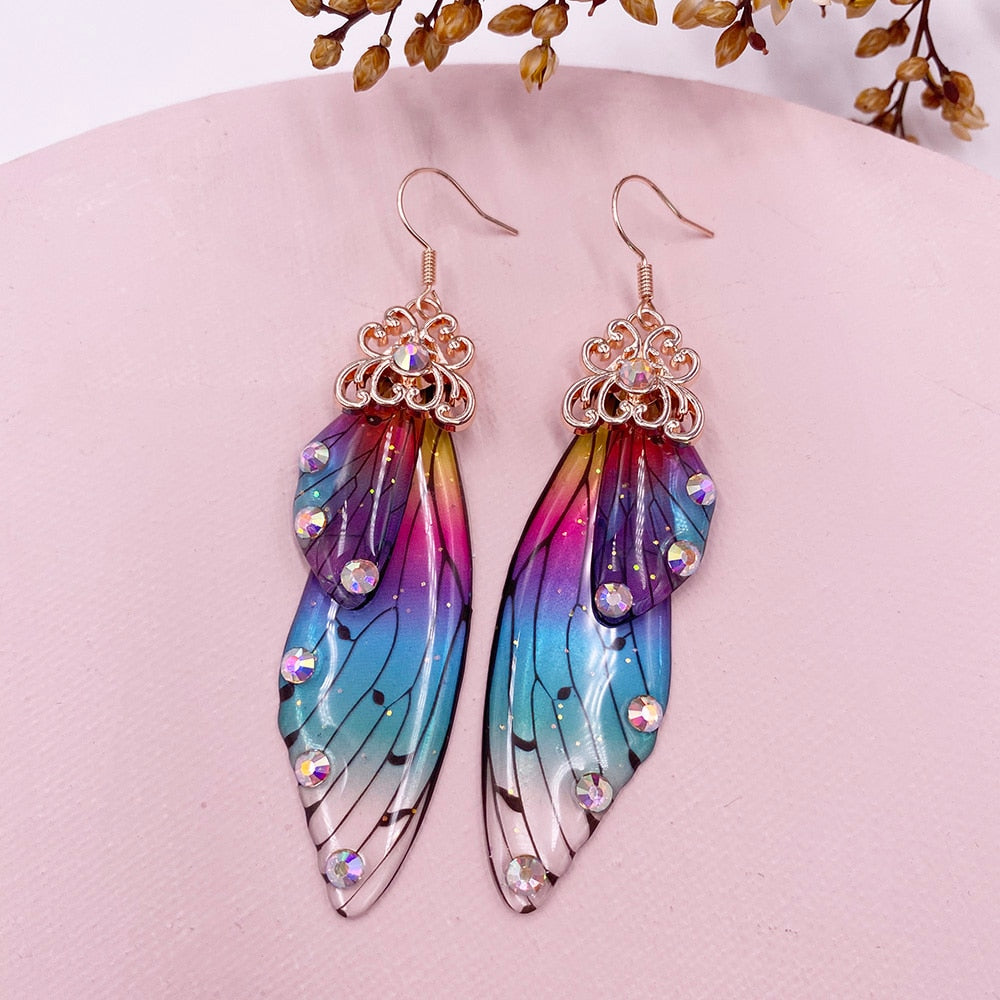 MINAR Handmade Wing Drop Earrings