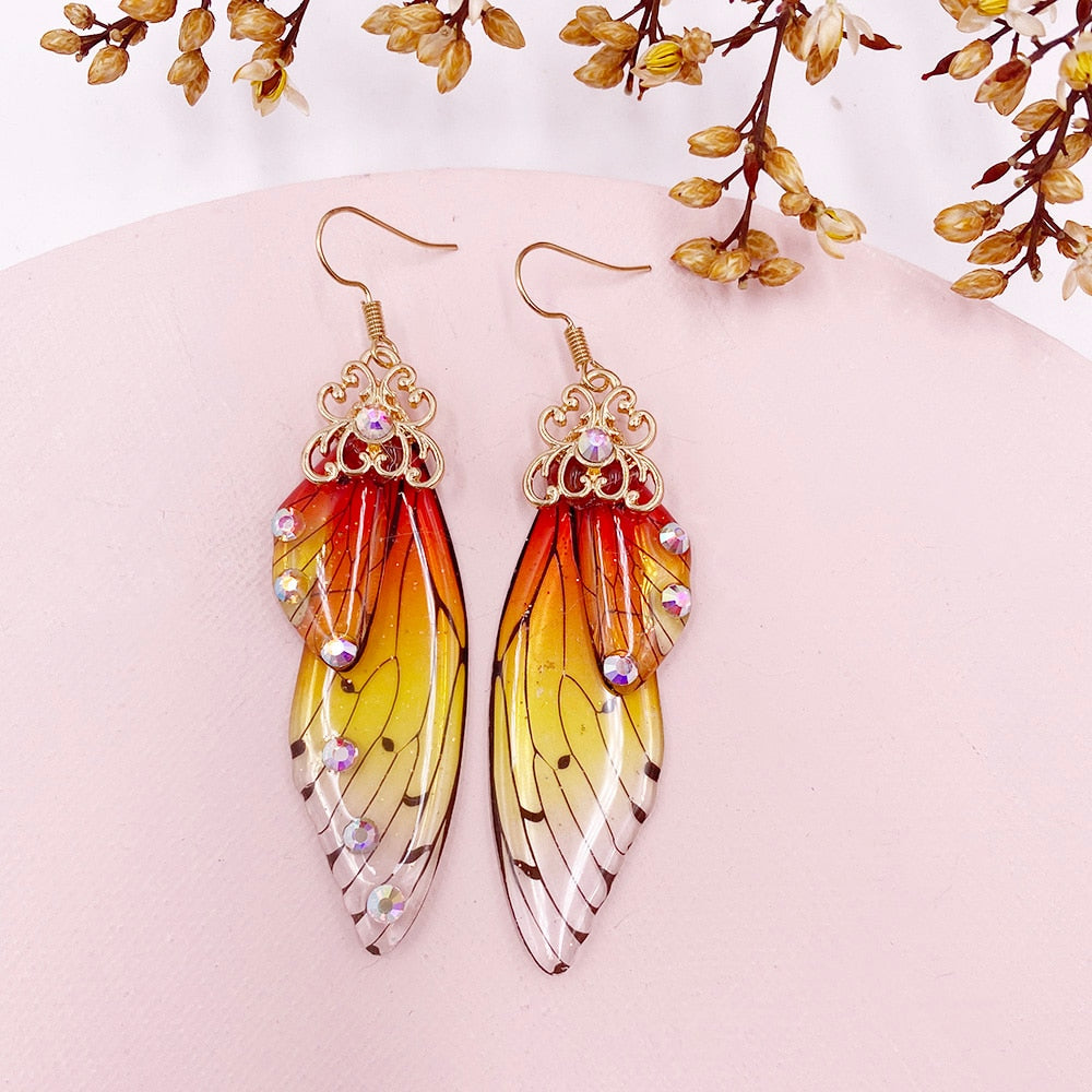 MINAR Handmade Wing Drop Earrings